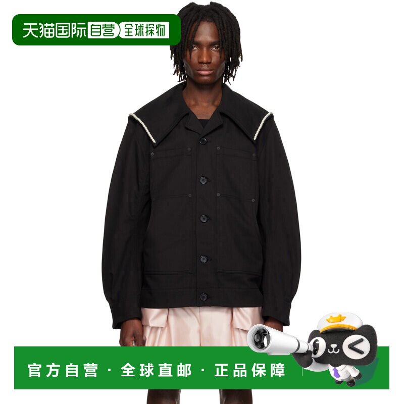 1h可退 潮奢 Simone Rocha 蒙娜 罗莎 男士 黑色 Beaded Sailor C