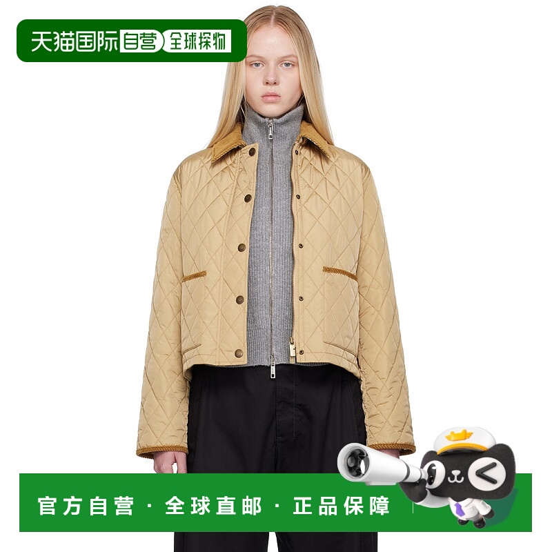 1h可退 潮奢 Burberry 巴宝莉 女士 黄褐色 Oldham Nylon 夹克 81