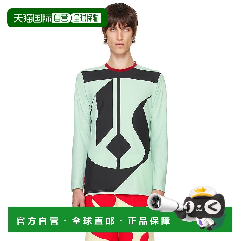 1h可退 潮奢 Stefan Cooke 男士 绿色 Gothic Font T 恤 SCAW24JE