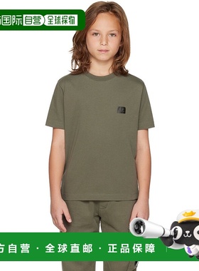 1h可退 潮奢 C.P. Company 女童 绿色圆领儿童 T 恤童装 13CKTS03