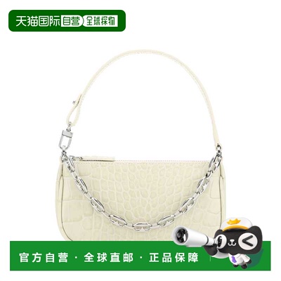 BY FAR 女士 Rachel 皮革迷你手袋(米白色) 20CRMIRACEDSMACREAM