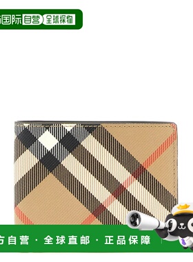BURBERRY 男士钱包 8095693SAND SS2026 花色 Burberry Check wal