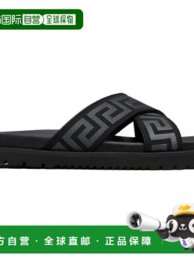 1h可退 潮奢 versace 范思哲 男士 黑色 Greca 凉鞋 10161881A134