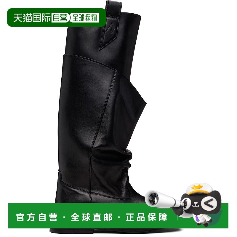 潮奢 The Attico 女士 黑色 New Robin Passeggiata Combat 中筒