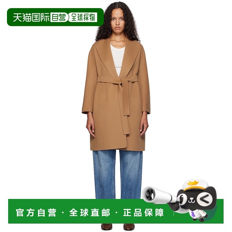1h可退 潮奢 MaxMara 麦斯玛拉 女士 驼色 Messi 大衣 2429016121