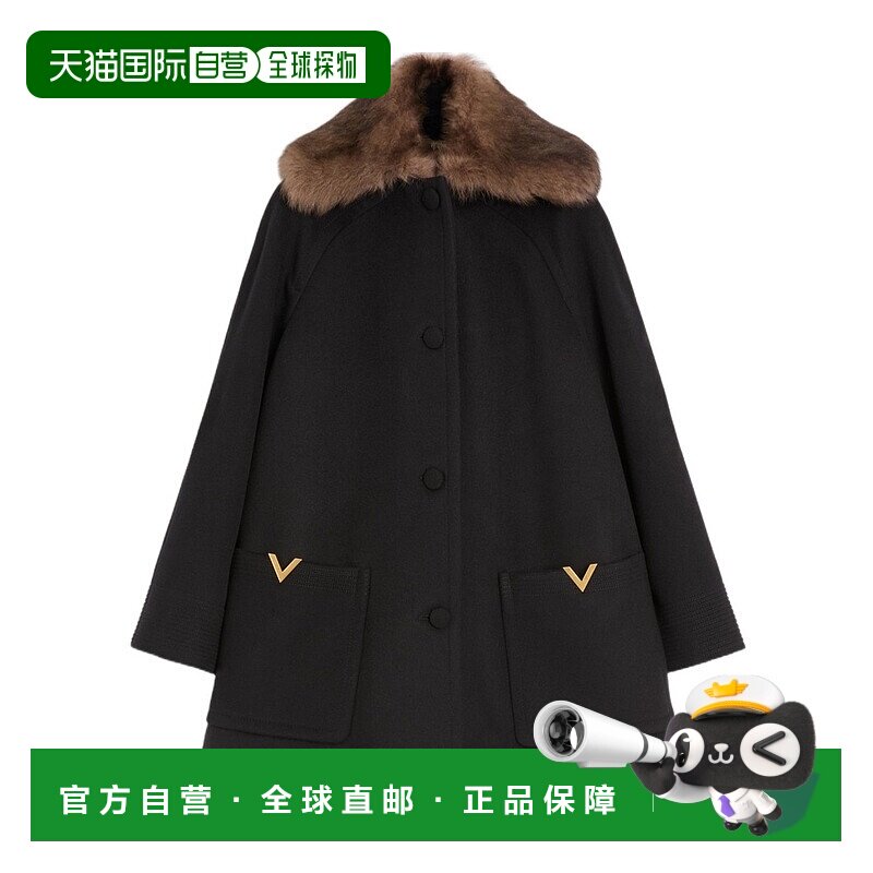 VALENTINO 女士大衣 BCA3Z99UK0NO AW2025 黑色 长袖大衣