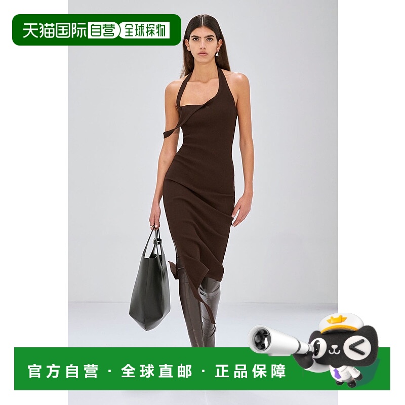 1h可退 潮奢 Courreges 女士 挂脖针织连衣裙 424MRO484FI0001