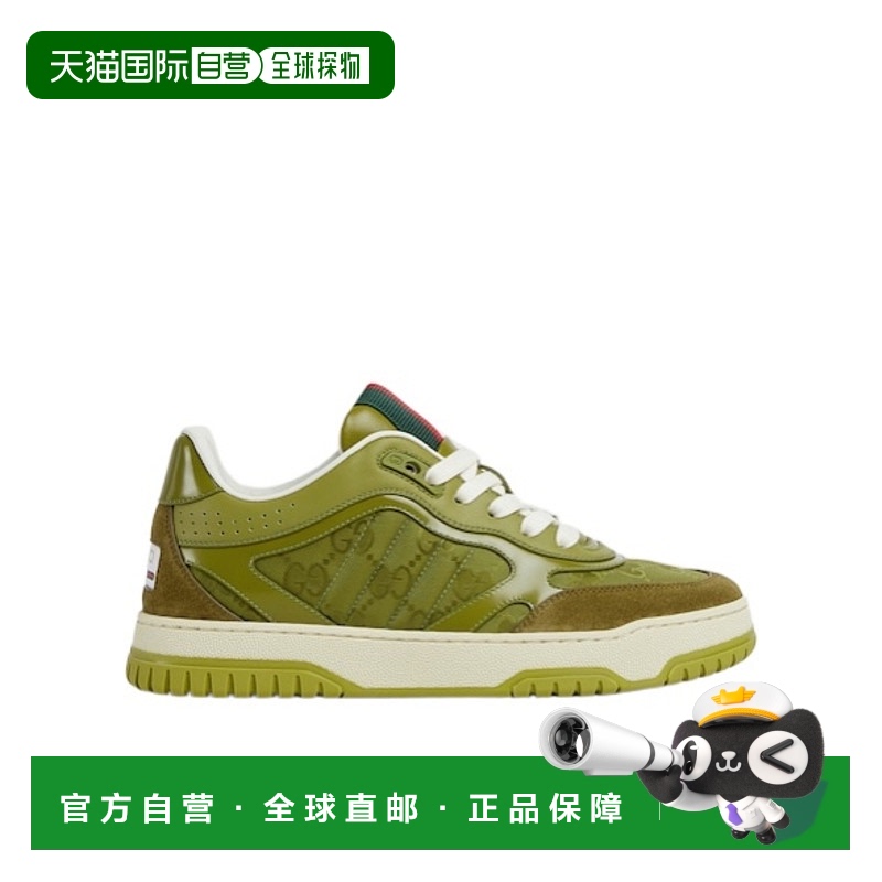 1h可退 GUCCI 女士运动鞋 785452AAEW93345 SS2025 绿色 RE-WEB