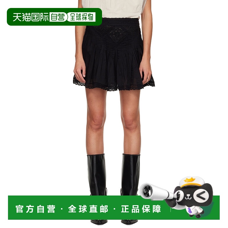 1h可退 潮奢 ISABEL MARANT 女士 黑色 Goldie 短裙 JU0370FAC3J0