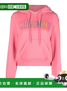 MOSCHINO 女士卫衣 52817012205 SS2023 卡其色 Rose pink embroi