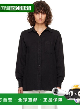 1h可退 潮奢 The Row 女士 黑色 Nesson 牛仔衬衫 8740W3654