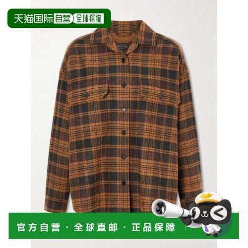 Loro Piana 诺悠翩雅 女士 Darby 格纹羊毛羊绒混纺衬衫 FAQ9434