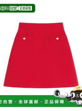 VALENTINO 女士半身裙 BRACM21CFR9M CO 红色 口袋半身裙包臀裙
