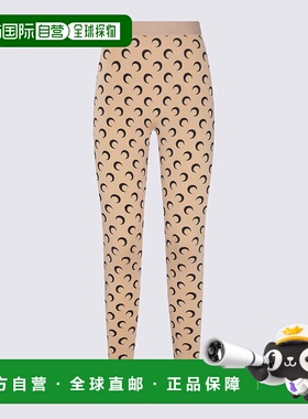 1h可退 MARINE SERRE 女士休闲裤 WPA111ATA10 CO 棕色 Leggings