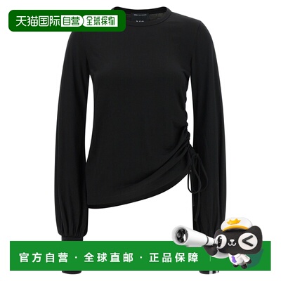 Y-3 女士T恤 KS1425BLACK AW2026 黑色 Draped cut T-shirt