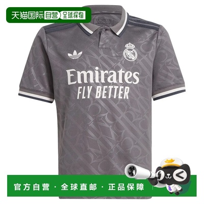 ADIDAS Real Madrid 24/25赛季第三款青少年短袖T恤 中性