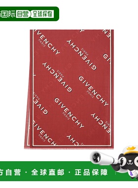 GIVENCHY 女士围巾 BG00N1P0XX600 AW2025 红色 羊毛和丝绸暗影披