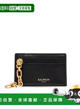 BALMAIN 男士钱包 GM1MA093TJQOGFE SS2026 黑色 Card holder wit