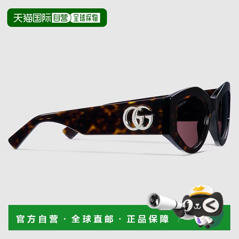 GUCCI 女士眼镜 840002J07402323 AW2025 棕色 SUNGLASSES WITH O