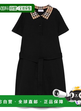 1h可退 潮奢 Burberry 巴宝莉 女童 Kid 格纹领Polo衫式连衣裙童