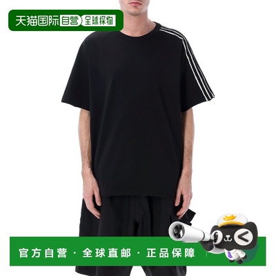 Y-3 男士T恤 KQ9793BLK SS2026 黑色 STRIPES S/S TEE