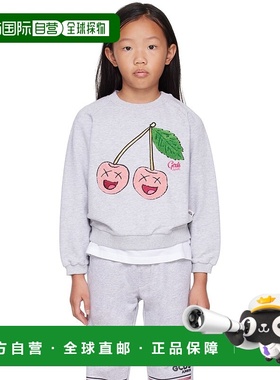 1h可退 潮奢 Gcds 女童 灰色 Cherries 儿童套头衫童装 DDF003