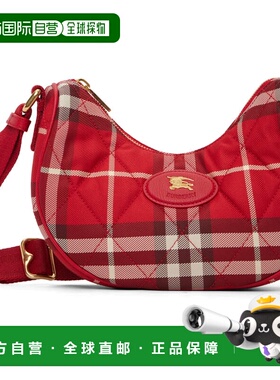 1h可退 潮奢 Burberry 巴宝莉 女士 红色 Horseshoe 斜挎包 81208