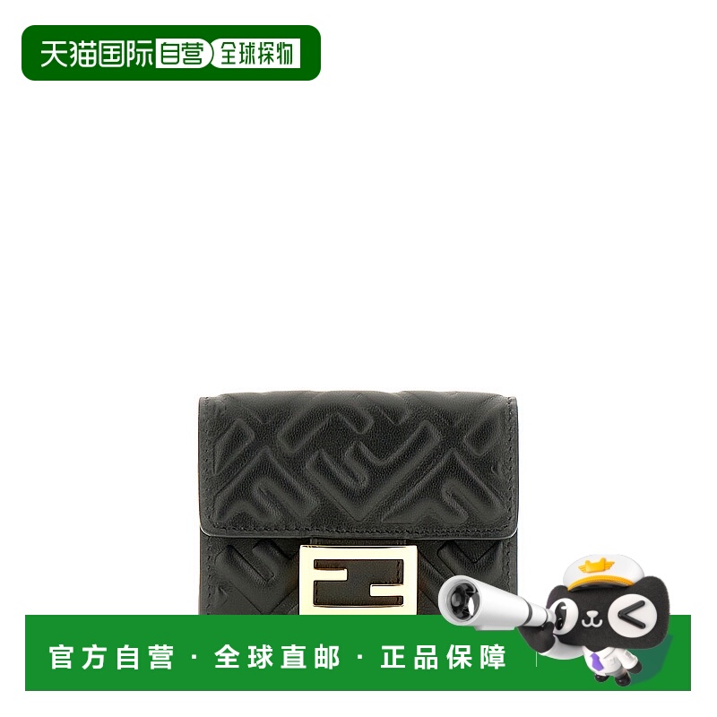1h可退 FENDI 女士钱包 8M0395AAJDF0KUR AW2025 黑色 Portafogli