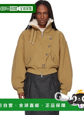 1h可退 潮奢 ISABEL MARANT 女士 黄褐色 Oana 飞行员夹克 MA0500