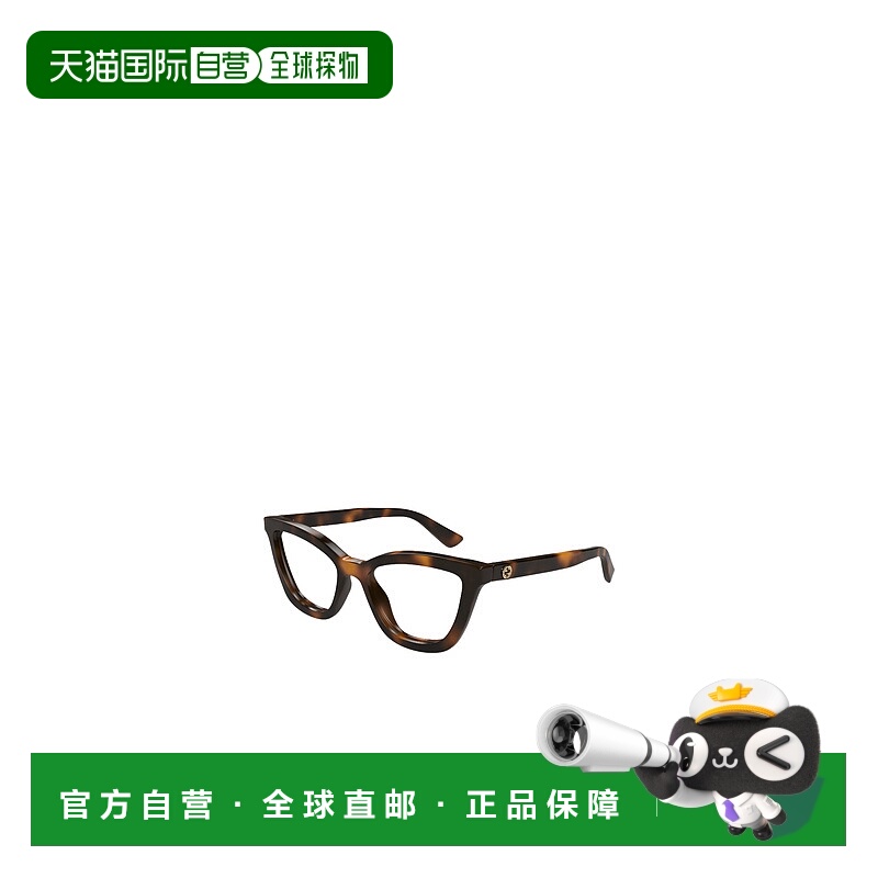 1h可退 GUCCI 女士眼镜 GG1686O006 AW2024 黑色 几何框平光镜