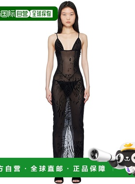 1h可退 潮奢 Poster Girl 女士 黑色 Hun Zebra Print 连衣裙 SS2