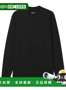 RICK OWENS 男士外套 RU02E1277BA09 AW2025 黑色 长袖T恤