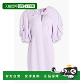 打结亚麻混纺迷你连衣裙 1h可退 316419LILAC RIO 女士 潮奢 FARM