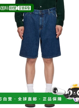 1h可退 潮奢 CARHARTT WIP 男士 蓝色 Single Knee 牛仔短裤 I032
