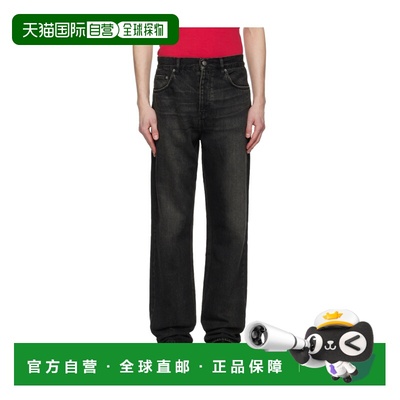 KSUBI 男士休闲裤 MPS25DJ020BLACK SS2025 黑色 腰带环牛仔裤