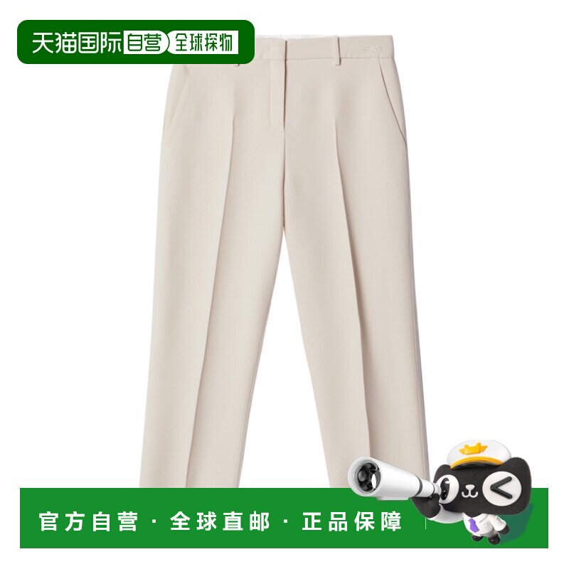FENDI 女士休闲裤 FR6691AC4GF1I1G SS2026 浅棕色 混纺长裤 - 天猫国际探物中国香港出品
