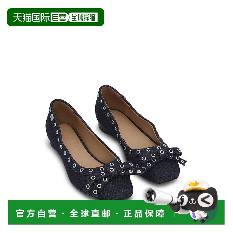 GANNI 女士芭蕾乐福鞋 S2756642 SS2025 蓝色 Ganni Scarpe Basse