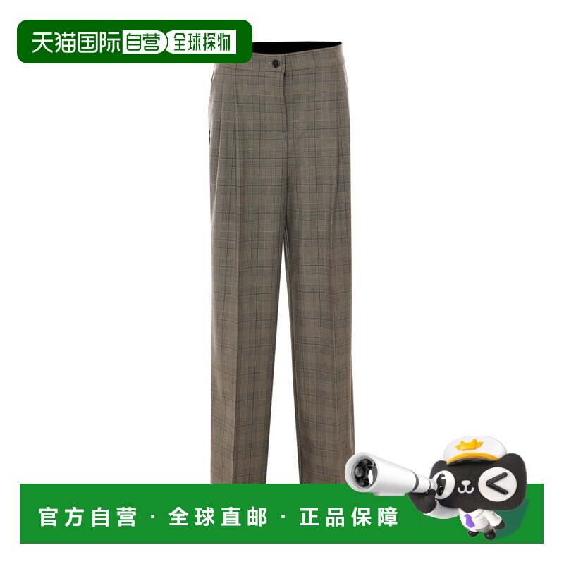 PINKO 女士休闲裤 107476A3FFCYZ AW2026 绿色 PINKO PLUMERIA pa - 实物图