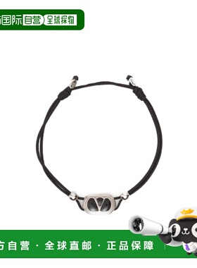 VALENTINO 男士手链手镯 YJ0AI9PIB0NO SS2026 黑色 Ovalette 手