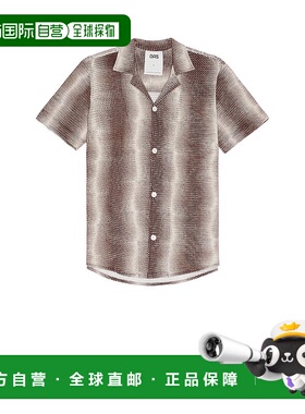 1h可退 潮奢 OAS 男士 Echo Cuba 暗红色网状衬衫 701405