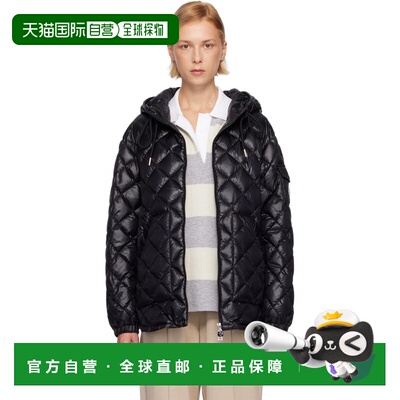 1h可退 潮奢 Moncler 盟可睐 女士 黑色 Diamond-Quilted Hooded
