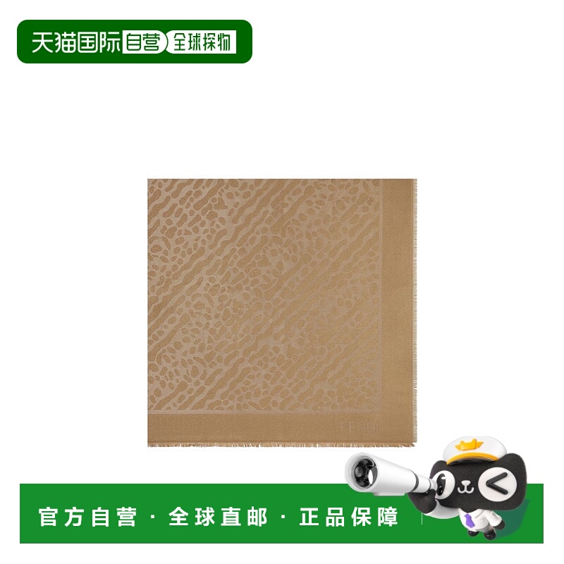 1h可退 FENDI 女士围巾 FXT069AWEPF0RV9 SS2026 棕色 FF披肩