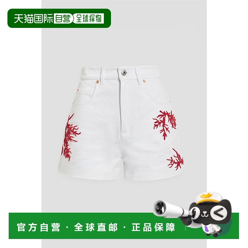 1h可退 潮奢 Valentino 华伦天奴 女士 精饰牛仔短裤 B3DD13X6FK0