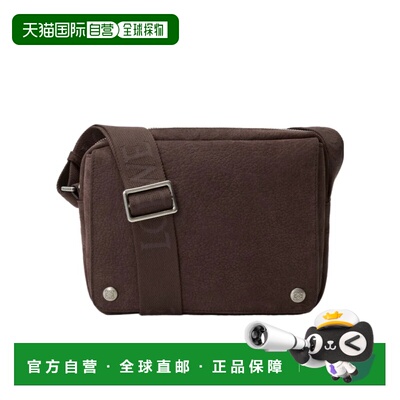 LOEWE 男士斜挎包 BANBA73X060018 SS2026 棕色 中号Pebble Messe