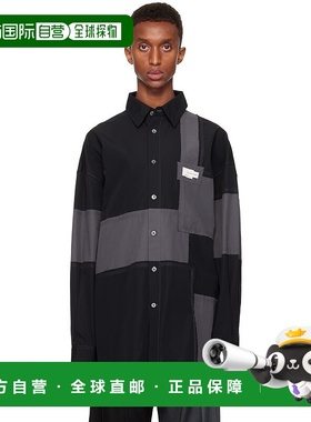 1h可退 潮奢 Feng Chen Wang 男士 黑色 Deconstructed Patchwork