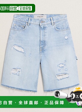 1h可退 潮奢 GOLDEN GOOSE 女士 腰带环牛仔短裤 GWP02078P001850