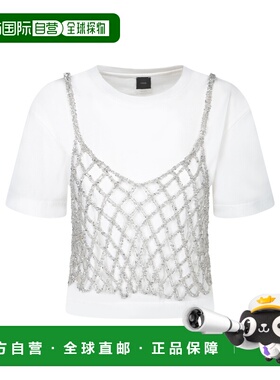 PINKO 女士T恤 105145A2LTZI6 SS2025 白色 PINKO VICTOR t-shirt