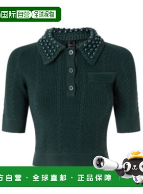 PINKO 女士针织衫 105484A2QZX34 AW2025 绿色 Polo-Style Sweate