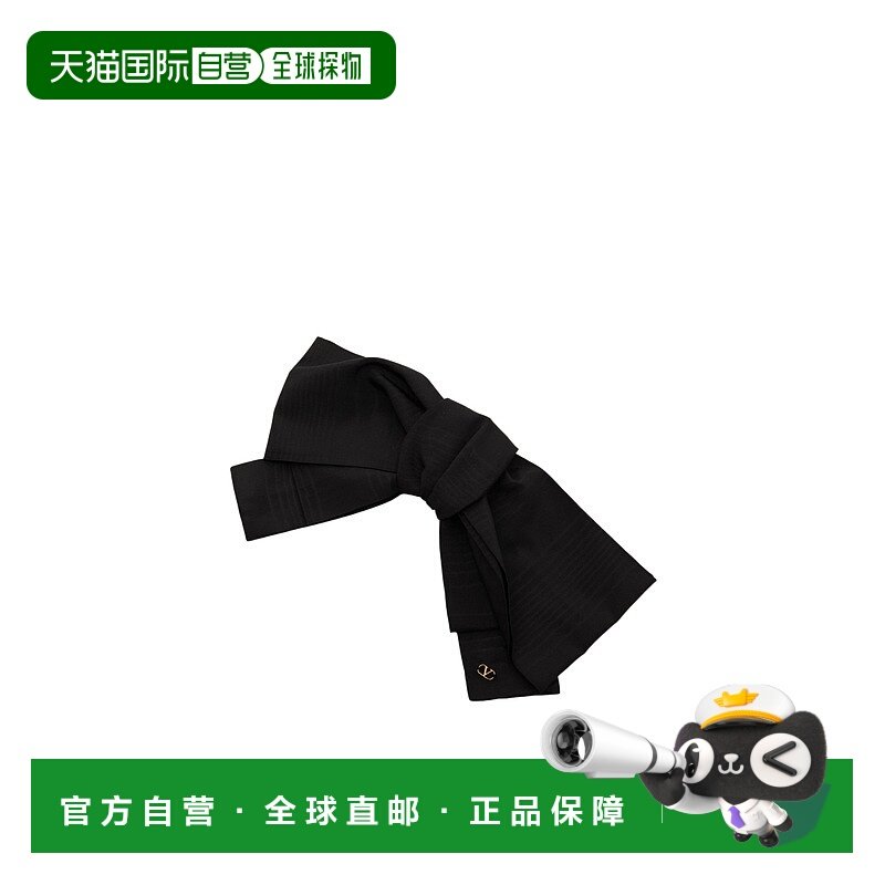 VALENTINO 女士围巾 WJ0AS0UQAN06 AW2025 黑色 蝴蝶结发饰