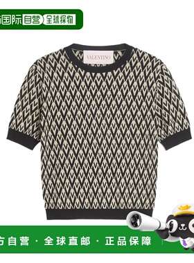 VALENTINO 女士针织衫 BKC62X92MREX SS2025 黑色 TOUTE LA V 提